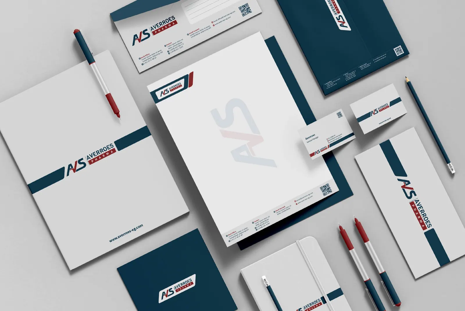 Averroes Pharma brand identity and packaging