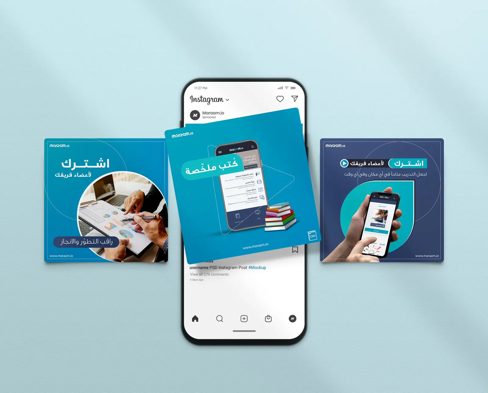 Maraam.io social media posts