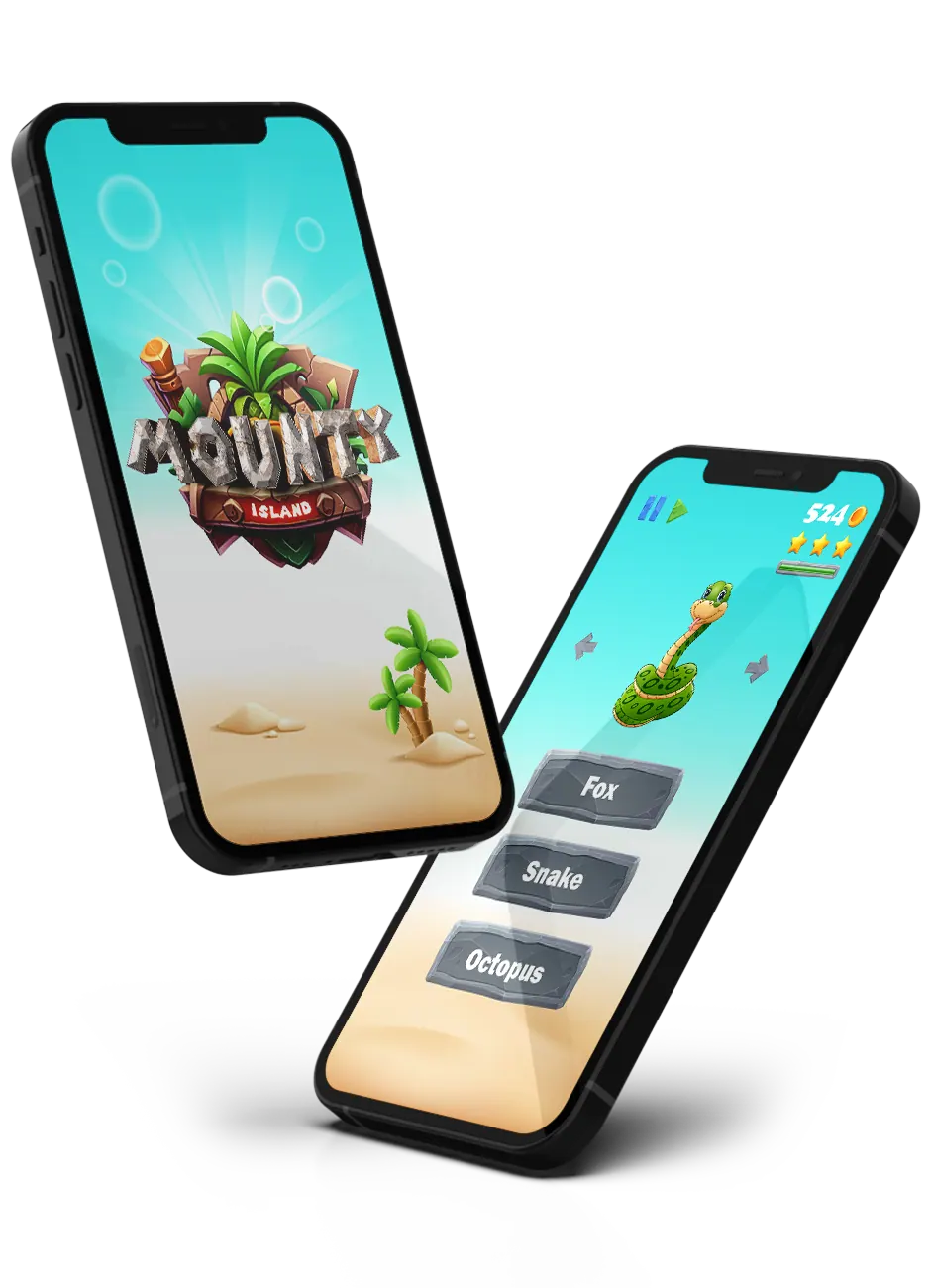 Mounty games on two phones